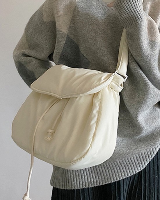 Simple Casual Solid Color Soft Bags Accessories