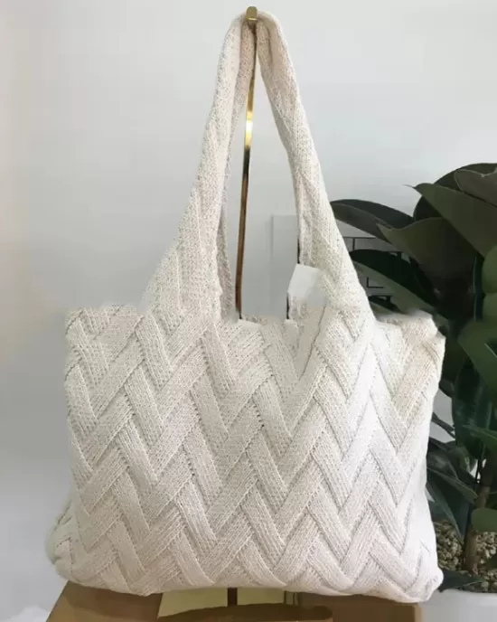 Casual Weave Solid Color Bags Accessories