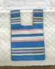 Contrast Color Striped Woven Handbag