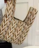 Geometric Multi-Colored Woven Handbag Bags Accessories