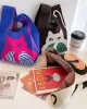 Animal Printed Multi-Colored Woven Handbag Bags Accessories