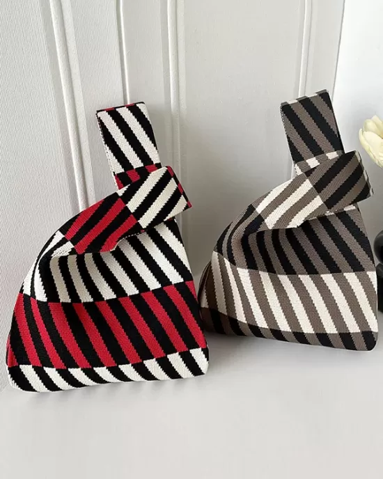 Striped Woven Handbag Bags Accessories