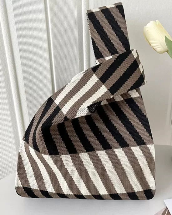 Striped Woven Handbag Bags Accessories