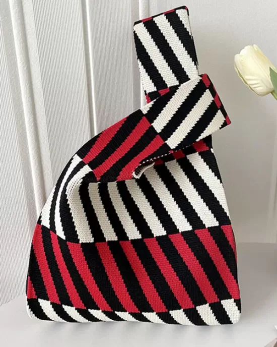 Striped Woven Handbag Bags Accessories