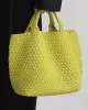 Solid Color Woven Tote Handbags Bags