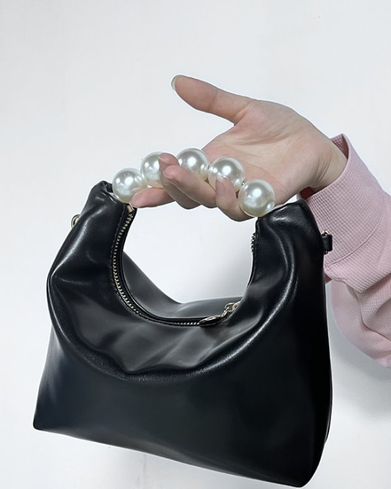 Chains Zipper Pearl Handle The Dumpling Bags