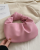 Bowknot Pleated Solid Color Handbags Accessories