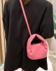 Adjustable Pleated Pockets Solid Color Crossbody Handbags