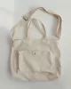 Simple Casual Solid Color Canvas Sling Bag