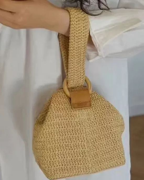 Casual Simple Weave Handbag