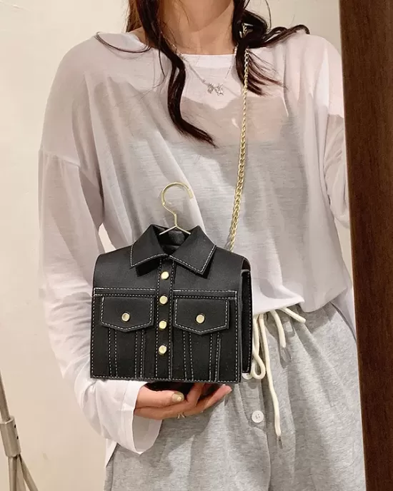 Original Stylish PU Contrast Color Shoulder Bag Accessories