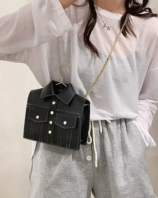 Original Stylish PU Contrast Color Shoulder Bag Accessories