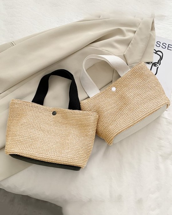 Simple Casual Vacation Weave Bag