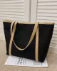 Casual Simple Solid Color Canvas Tote Bag