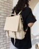 Simple Vintage Solid Color Backpack