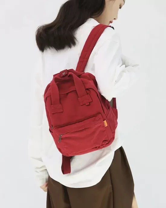 Simple Casual 5 Colors Canvas Backpack