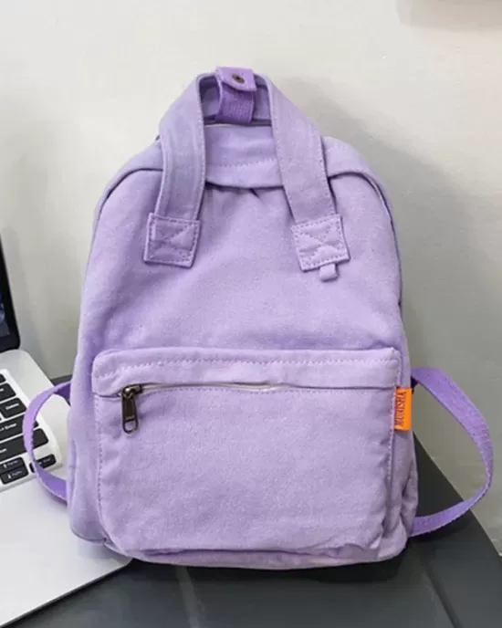 Simple Casual 5 Colors Canvas Backpack