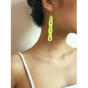 Simple Acrylic Buckle Fashion Street Shot Fluorescent Earrings