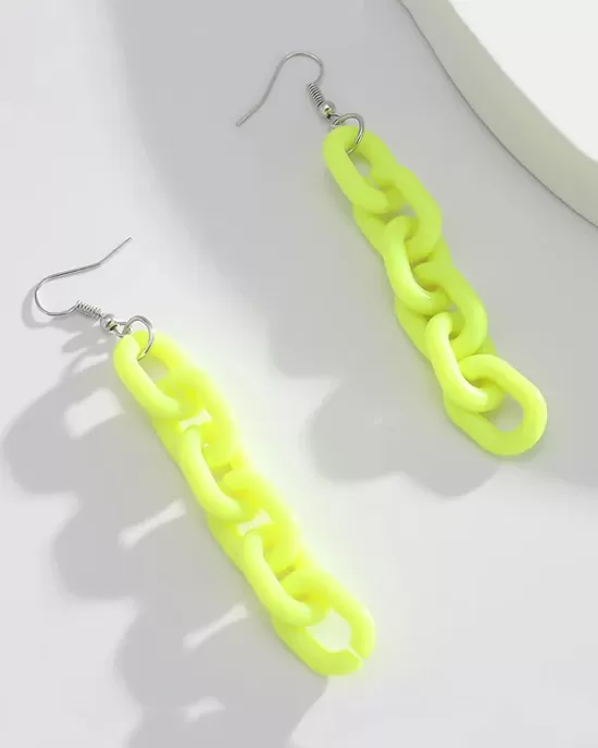 Simple Acrylic Buckle Fashion Street Shot Fluorescent Earrings