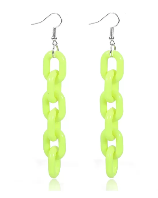 Simple Acrylic Buckle Fashion Street Shot Fluorescent Earrings