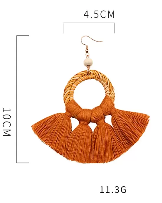 Tasseled Knitting Bohemia Earrings