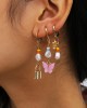 Stylish Personality Alloy Lock Vintage Butterfly Suit Earrings