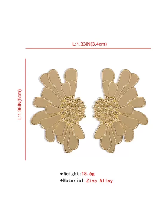 Vintage Alloy Flower Earrings