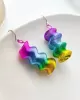 Spiral Colorful Gradient Stylish Earrings