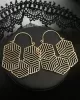 Fashionable Simple Hollow Irregular Geometric Rhombus Alloy Earrings