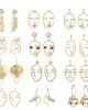 Fashion Creative Face Beaded Decorate Hollow Earrings