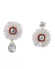 Original Vintage Asymmetric Floral Earrings Accessories