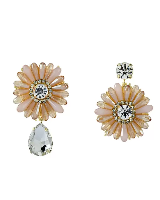 Original Vintage Asymmetric Floral Earrings Accessories