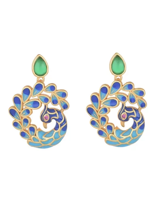 Vintage Peacock Shape Earrings Accessories