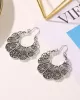 Vintage Geometric Openwork Flower Earrings