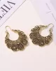 Vintage Geometric Openwork Flower Earrings