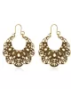 Vintage Geometric Openwork Flower Earrings