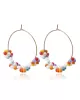 Retro Ethnic Style Beads Decorate Flower Earrings