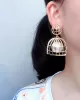 Statement Geometric Pearl Earrings Accessories