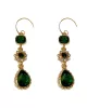 Urban Green Rhinestone Waterdrop Earrings Accessories