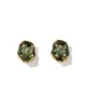 Elegant Natural Stone Pearl Gold Foil Stud Earrings