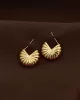 Women's Brass 18K Gold Plated Delicate Earrings