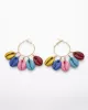 Fashion Colorful Shell Circle Ethnic Earrings