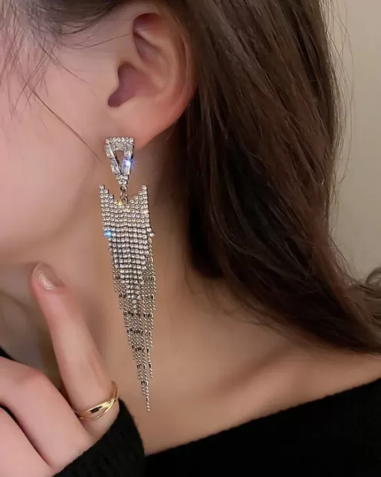 Original Statement Rhinestone Geometric Earrings