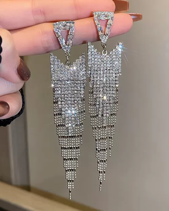 Original Statement Rhinestone Geometric Earrings