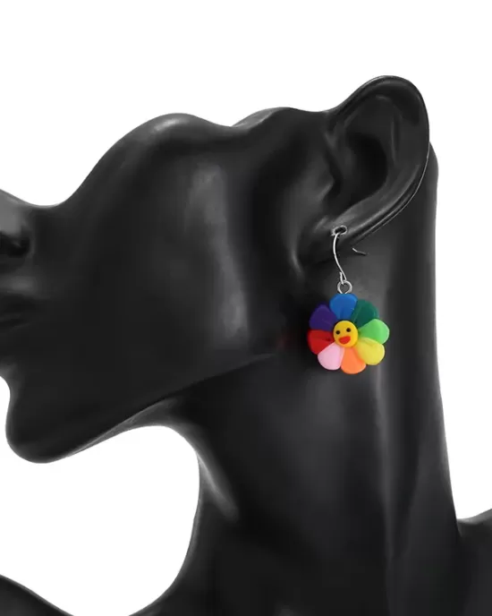 Fashion Colorful Smiley Acrylic Earrings