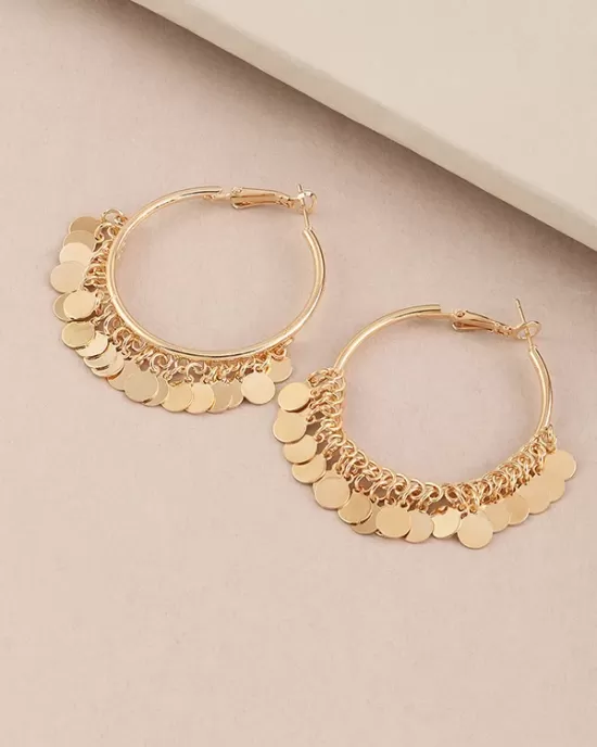 Fashion Tasseled Solid Color Geometric Earrings Accessories