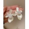 Acrylic & Imitation Pearl Flower Shape Earrings Accessories