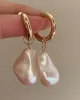 Irregularity Imitation Pearl Contrast Color Earrings Accessories