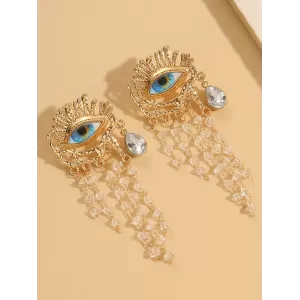 Eye Shape Geometric Tasseled Earrings Accessories Drop Earrings