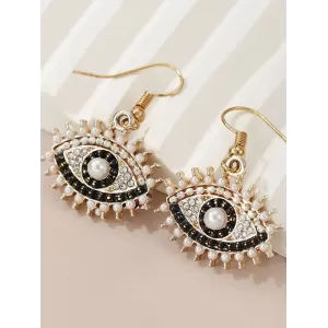 Contrast Color Eye Shape Earrings Accessories Drop Earrings